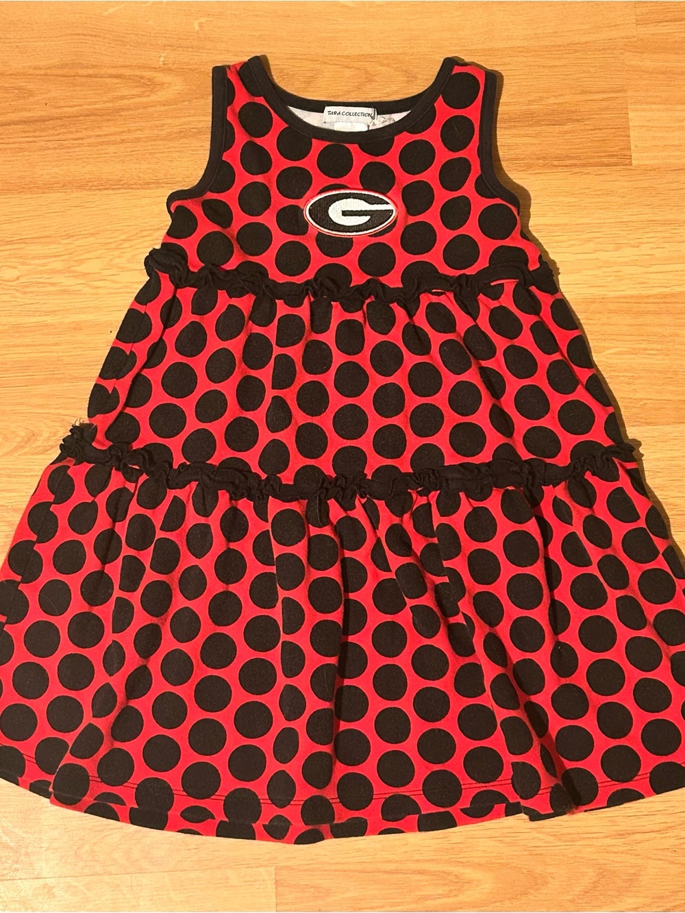 Girl's Georgia Bulldogs UGA Dress Size 5 Tara collection, Red And Black